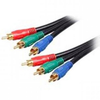 Professional Cable COMP3-06 Component Video Cable - 6 ft Component Video Cable - First End: 3 x RCA Male Video - Second End: 3 x RCA Male Video