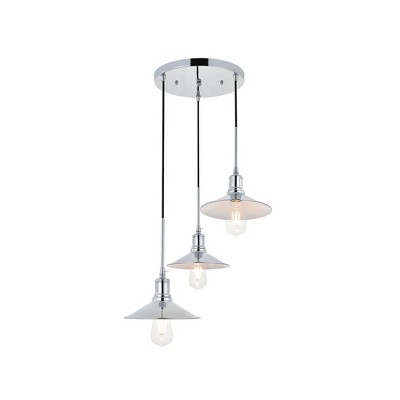Elegant Lighting Etude 3 light chrome Pendant