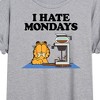Women's - Garfield - I Hate Mondays Oversized Graphic T-Shirt - 2 of 4