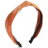 Glamlily 2 Pack Twist Knot Women's Headbands with Zipper (Yellow and Orange, 5.5 x 1.25 x 7 in) - 3 of 4