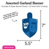 Big Dot of Happiness Hanukkah Garland Banner, Holiday Decor Backdrop, 30 Feet of Cord, 15 Paper Star of David & Dreidel Shapes Double-Sided - 4 of 4