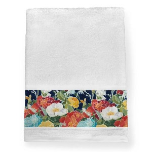 Laural Home Midnight Floral 27"W x 51"L Bath Towel - 1 of 1