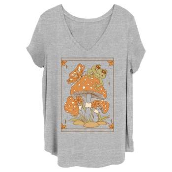 Juniors Womens Lost Gods Frog and Mushroom Tarot T-Shirt