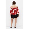 Women's Plus Size Maiya Print Top - red print | CITY CHIC - 3 of 4