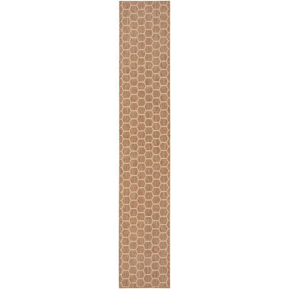 Photos - Area Rug Nourison 2'2"x10' Reversible Basics Woven Indoor/Outdoor Runner Rug Tan 