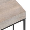Kate and Laurel Karlsen Rectangle Wood Side Table, 16x8x24, White and Black - 4 of 4