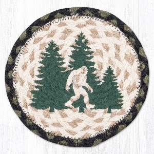 Earth Rugs Big Foot Round 7" Coaster – Cabin, Lodge & Forest Style Decor - 1 of 3