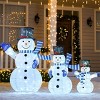JOYFY 3 Pcs 3D Christmas Collapsible Snowman Yard Lights Decorations with 270 Pre-Lit LED for Christmas Holiday Indoor Outdoor Garden, Eve Night Decor - 3 of 4