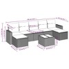 vidaXL Garden Sofa Set Grey, Dark grey - 3 of 4