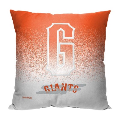 San Francisco Giants Orange and White Square Throw Pillow