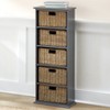 The Lakeside Collection Bookcases with 5 Baskets - 4 of 4