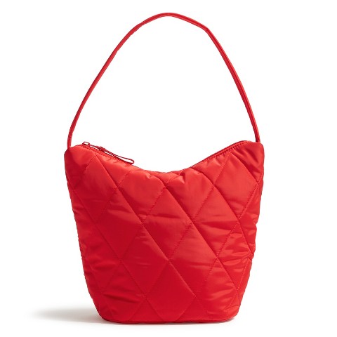 Vera Bradley Women's Outlet Ultralight Slouchy Bucket Shoulder Bag Goji Berry Red