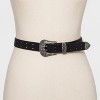 Women's Double Perf Western Belt - Wild Fable™ Black - 2 of 2