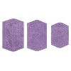 Waterford Collection Tufted Bath Rug, Extra Soft and Absorbent, Non-Slip Bath Mats, Machine Washable bath rugs for Bathroom, 3 Piece Set, Purple - 2 of 4