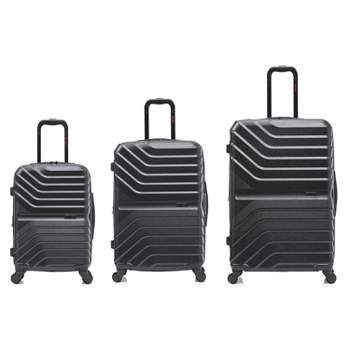 InUSA Aurum Lightweight Hardside Spinner 3pc Luggage Set - Black