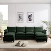 MYINDA 124'' Modern Velvet U-Shaped Sofa, 4-Seater Combo Sofa with Removable Legs for Living Room - 2 of 4