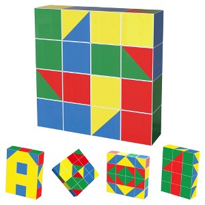 PICASSO-TILES 16 PC Magnetic Building Puzzle Cubes Set for Kids Ages 3+ - 1 of 4