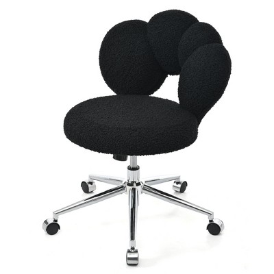 NicBex Adjustable Height Swivel Home Office Chair with Hollow Back Design for Work Study Vanity