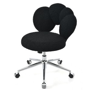 NicBex Adjustable Height Swivel Home Office Chair with Hollow Back Design for Work Study Vanity - 1 of 4