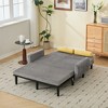 Racxily Corduroy Love Seat, Sleeper Soaf, Day Bed Recliner with Storage Pocket USB Charger, A multiform Couch for Living room - 3 of 4