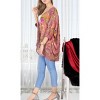 LA LEELA Women's Holiday Swimwear Coverups Summer Plus Size Open Front Holiday Beachwear Vacation Mini Bathing Suit Duster Cardigan - 4 of 4