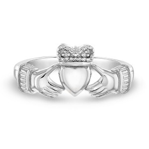 Girl's Irsih Claddagh Sterling Silver Ring - In Season Jewelry - 1 of 4