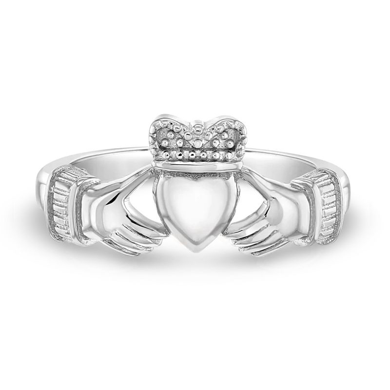 Girl's Irsih Claddagh Sterling Silver Ring - In Season Jewelry, 1 of 5