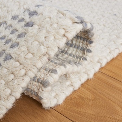 Ivory Shag Hand-Tufted Wool Area Rug 4' x 6'
