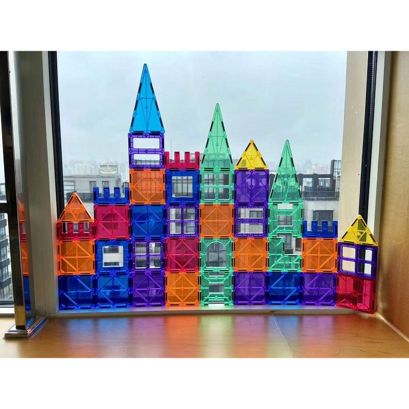Link Magnetic Links 100-Piece Clear Colors Set, The Original Magnetic Building Tiles For Creative Open-Ended Play Multicolored, 2 of 5