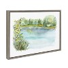 Kate and Laurel Sylvie Pond Landscape Framed Canvas by Patricia Shaw, 18x24, Gray - 2 of 4