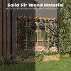 Raised Garden Bed, 63" Elevated Wooden Planter Box with Lattice Trellis, Wooden Planter Box with Hanging Roof & Drainage Holes - 4 of 4