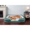 FurHaven Velvet Waves Perfect Comfort Cooling Gel Top Memory Foam Sofa Dog Bed - 3 of 3