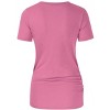 Clearlove Maternity Tunic Tops Maternity Shirt Side Button and Ruched Maternity Tunic Tops Maternity Short Sleeve T-Shirts - 3 of 4