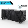 Flash Furniture Hawkins Heavy Duty Folding Table and Chairs Mobile Cart-Locking Wheels, 42 Folding Chairs and 12 Tables Capacity, Black - 3 of 4