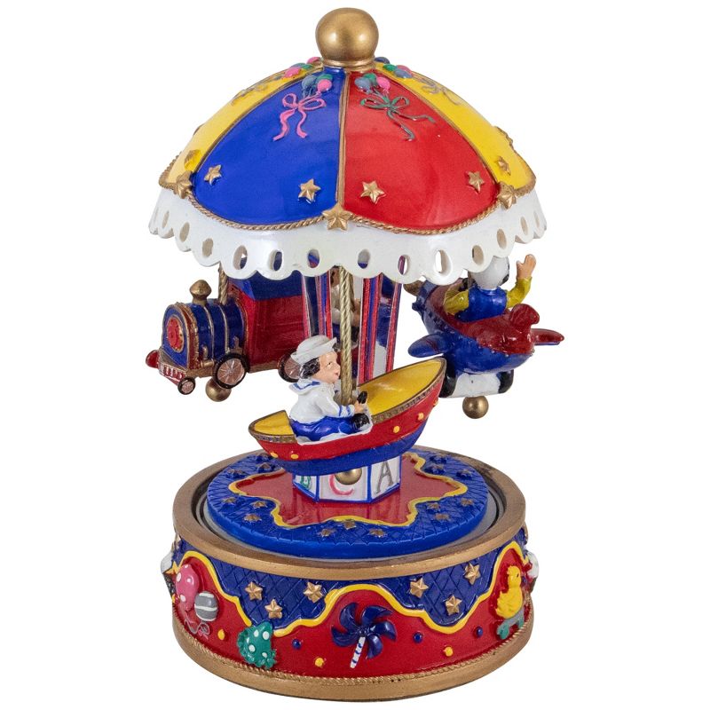 Northlight Children's Boat, Plane and Train Animated Musical Carousel - 7.5", 5 of 7