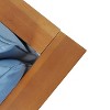 2pc Brava Outdoor Acacia Wood Right Arm Loveseat & Coffee Table Set with Blue Cushions - Christopher Knight Home - 2 of 4