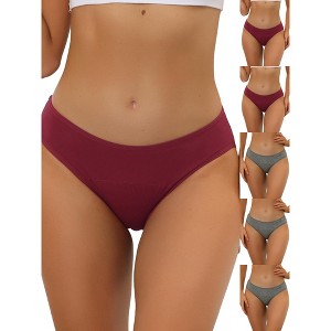 INSPIRE CHIC Women's Mid-Rise Available in Plus Size Hipster Underwears 6 Packs - 1 of 4