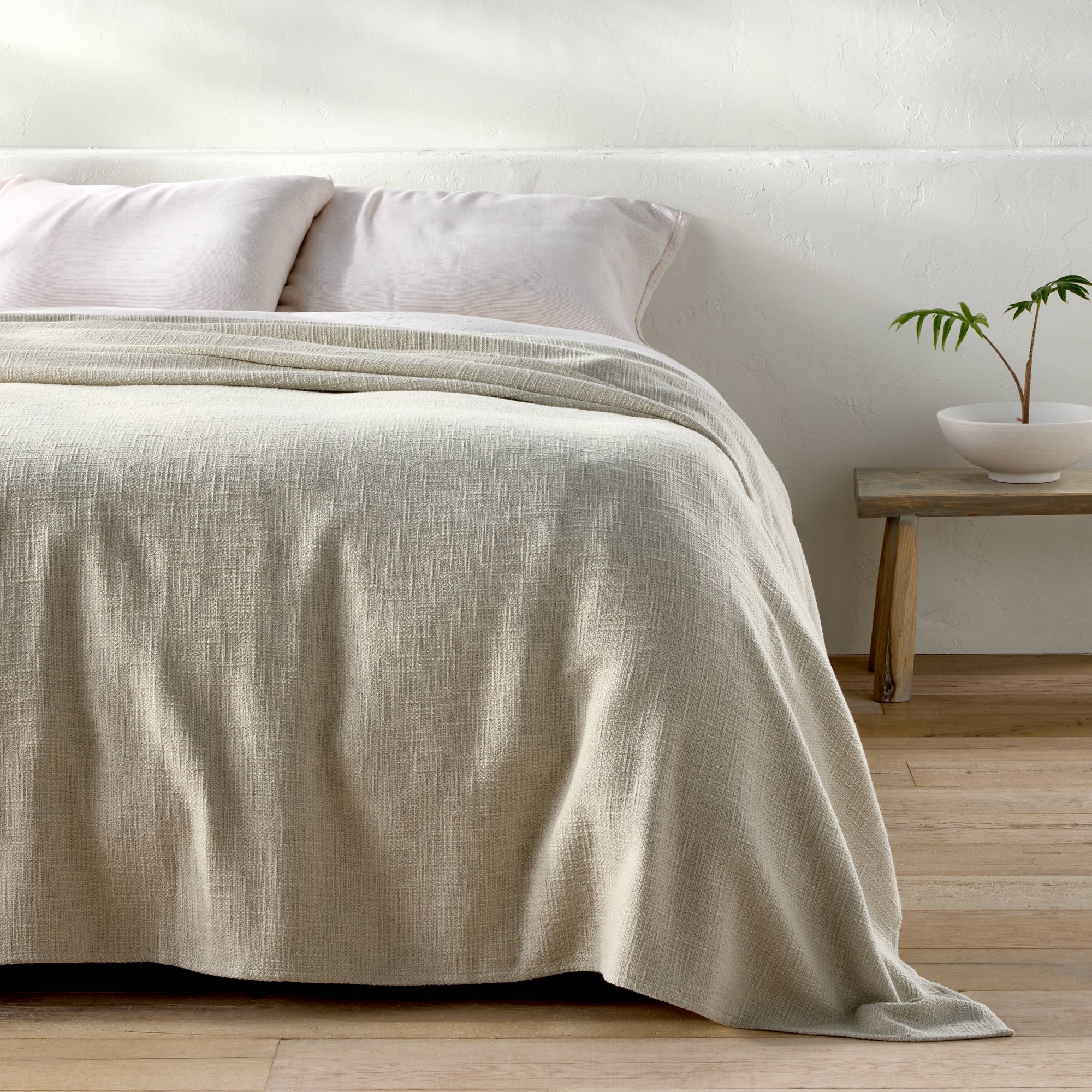 King Cotton Slub Blanket Light Olive Green - Casaluna™