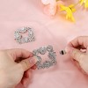 Unique Bargains Women's Rhinestone Shoe Buckle 1.97"x1.97" Silver Tone 2 Pcs - 3 of 4