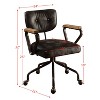 NicBex Executive Arm Mid-Back Office Chairs with Universal Wheels and Tilt Backrest for Home Work Study - 3 of 4