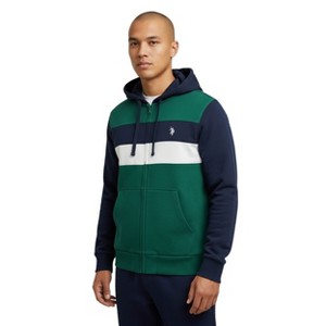 U.S. Polo Assn. Men's Color Block High Pile Fleece Hooded Sweatshirt - 1 of 1
