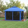 Outsunny 13' x 13' Pop Up Canopy, Gazebo Tent with Netting, Weight Bags, Adjustable Height & Wheeled Carry Bag - 2 of 4