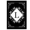 Briarwood Lane Everyday Double Sided Garden Flag 12x18 For Outdoor Black and White Monogram L Garden Flag Flags For Outside - 3 of 4
