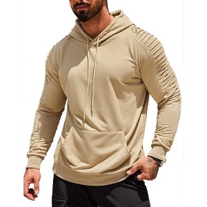 COOFANDY Mens Casual Drawstring Hoodies Fashion Hooded Collar Athletic Pullover with Pocket - 1 of 4