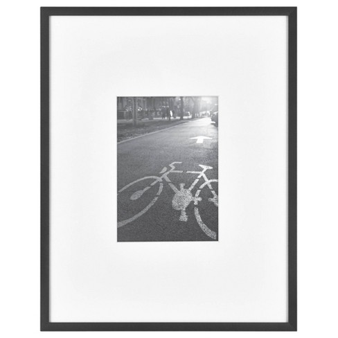 11.3 X 14.4 Matted For 5 X 7 Thin Metal Gallery Frame Black -  Threshold™ : Target