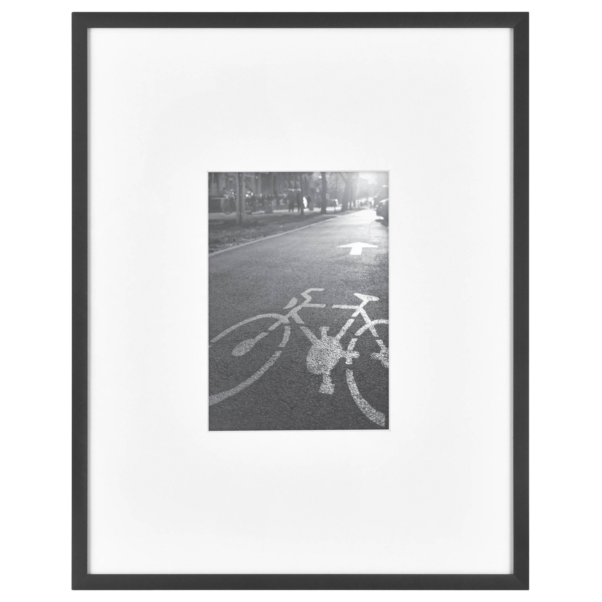 11.3"x14.4" Matted For 5" x 7" Thin Gallery Matted Wall Frame Black - Threshold™