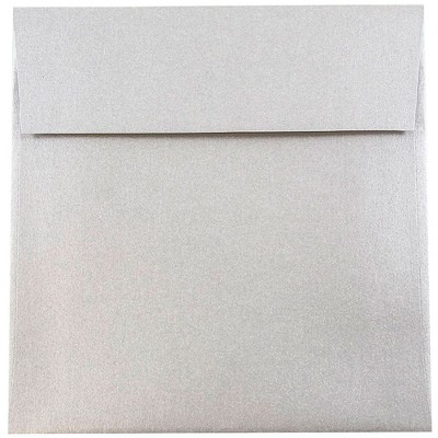 JAM Paper 6 x 6 Square Metallic Invitation Envelopes Stardream Silver V018307I