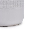 MAYEERTY Set of 3 Grid Ceramic Flowerpot Modern Planter Ancient White for Patio Garden Windowsill - 3 of 4