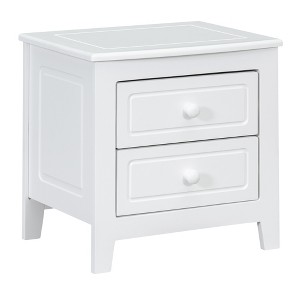 Dexmalle Mid-Century Style Wooden Nightstand with Two Drawers for Bedroom - 1 of 4