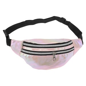Unique Bargains Stylish Multi-Color Iridescent Holographic Sports Waist Bag 1 Pc - 1 of 4